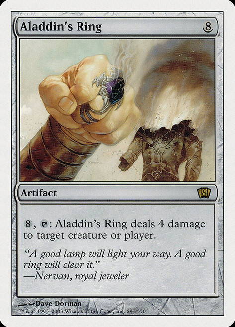Aladdin's Ring\n8th Edition\nSingle\nMagic The Gathering