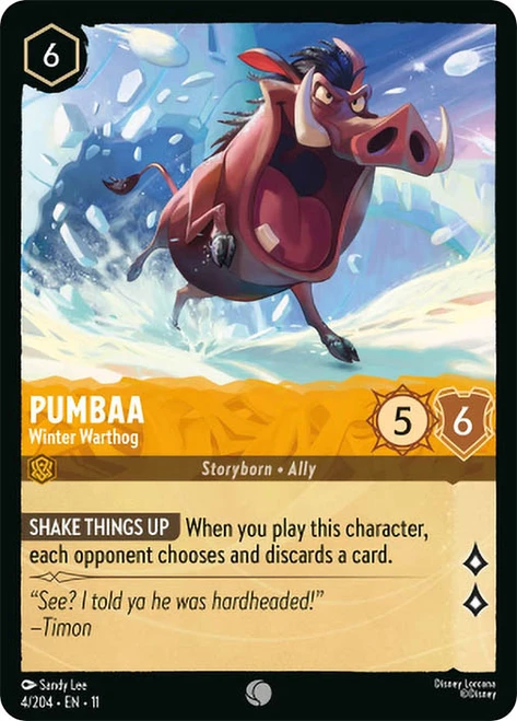 Pumbaa - Winter Warthog
Winterspell
Single
Lorcana