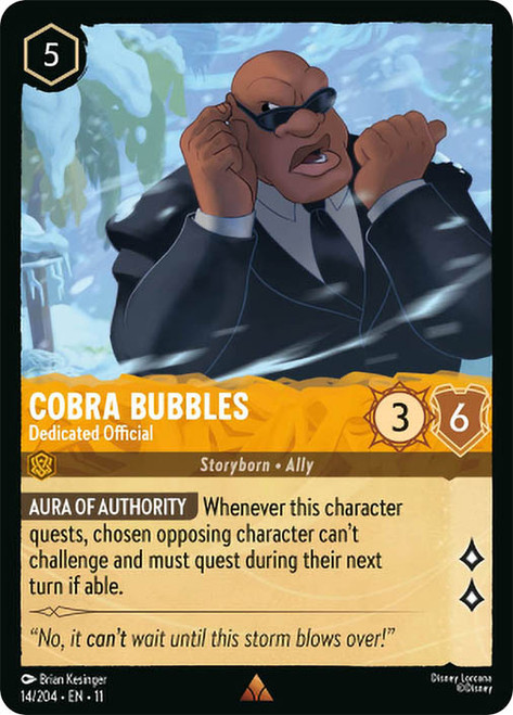 Cobra Bubbles - Dedicated Official
Winterspell
Single
Lorcana