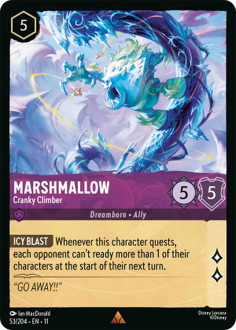 Marshmallow - Cranky Climber
Winterspell
Single
Lorcana