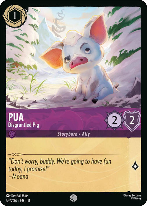 Pua - Disgruntled Pig
Winterspell
Single
Lorcana