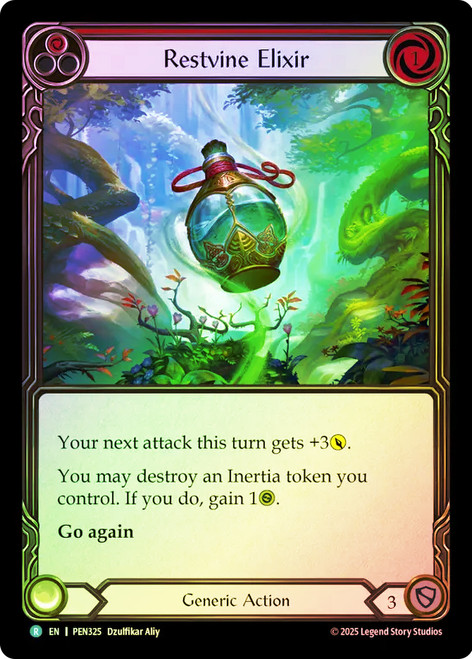 Restvine Elixir
Compendium of Rathe
Single
Flesh and Blood