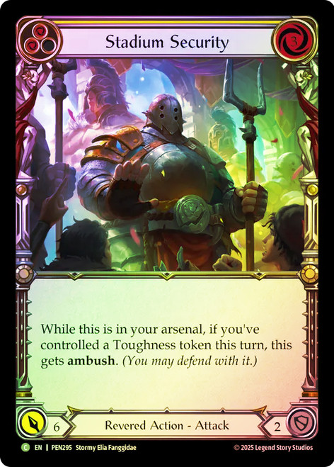 Stadium Security (Yellow)
Compendium of Rathe
Single
Flesh and Blood