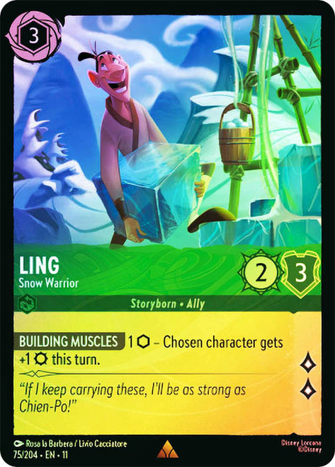 Ling - Snow Warrior
Winterspell
Single
Lorcana