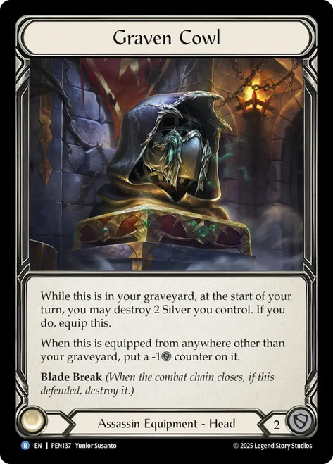 Graven Cowl
Compendium of Rathe
Single
Flesh and Blood