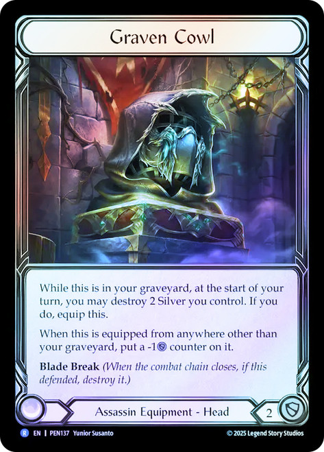 Graven Cowl
Compendium of Rathe
Single
Flesh and Blood