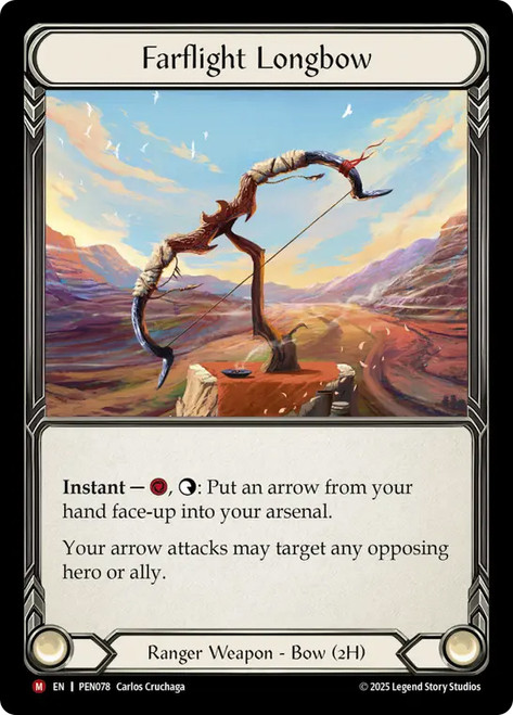 Farflight Longbow
Compendium of Rathe
Single
Flesh and Blood