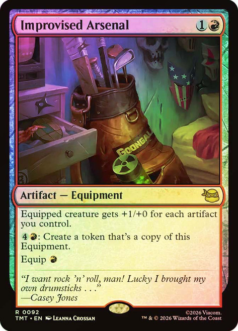 Improvised Arsenal
Teenage Mutant Ninja Turtles
Single
Magic: The Gathering
