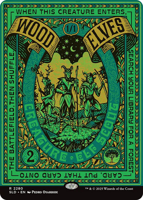 MTG Wood Elves 10枚 Magic: The Gathering Wood Elves (284) Moderately Played