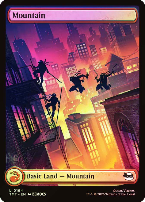 Mountain (#194)
Teenage Mutant Ninja Turtles
Single
Magic: The Gathering