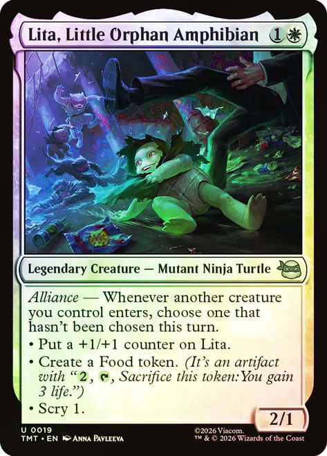 Lita, Little Orphan Amphibian
Teenage Mutant Ninja Turtles
Single
Magic: The Gathering