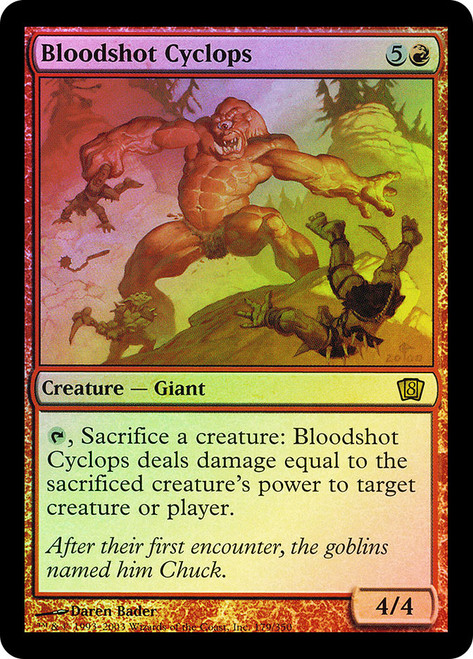 Bloodshot Cyclops\n8th Edition\nSingle\nMagic The Gathering