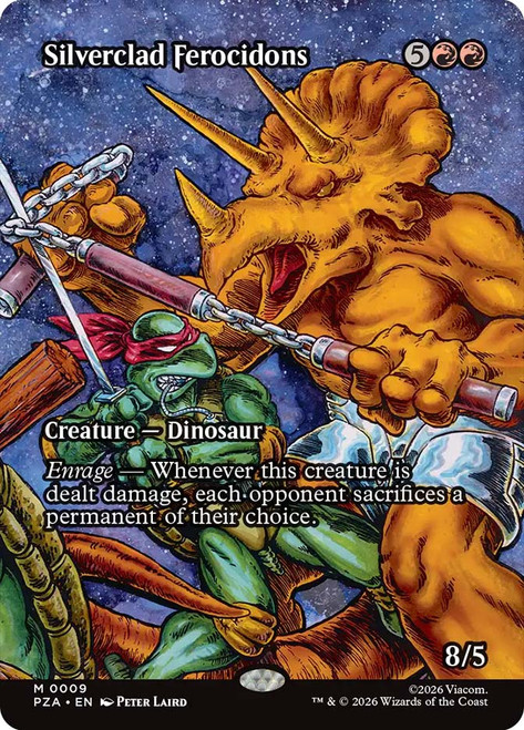 Silverclad Ferocidons
Teenage Mutant Ninja Turtles Source Material
Single
Magic: The Gathering