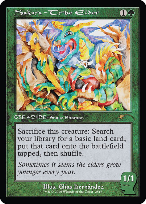 Sakura-Tribe Elder (#2518)
Secret Lair Drop
Single
Magic: The Gathering