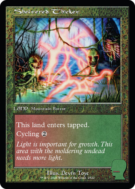 Sheltered Thicket
Secret Lair Drop
Single
Magic: The Gathering