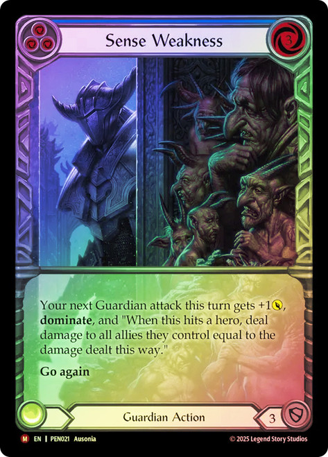 Sense Weakness
Compendium of Rathe
Single
Flesh and Blood