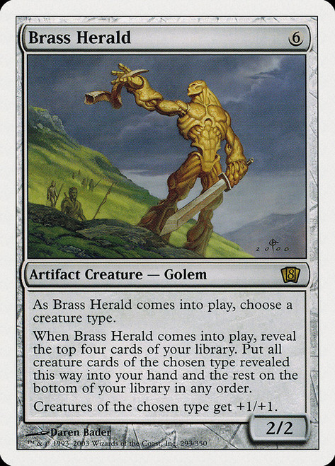 Brass Herald\n8th Edition\nSingle\nMagic The Gathering