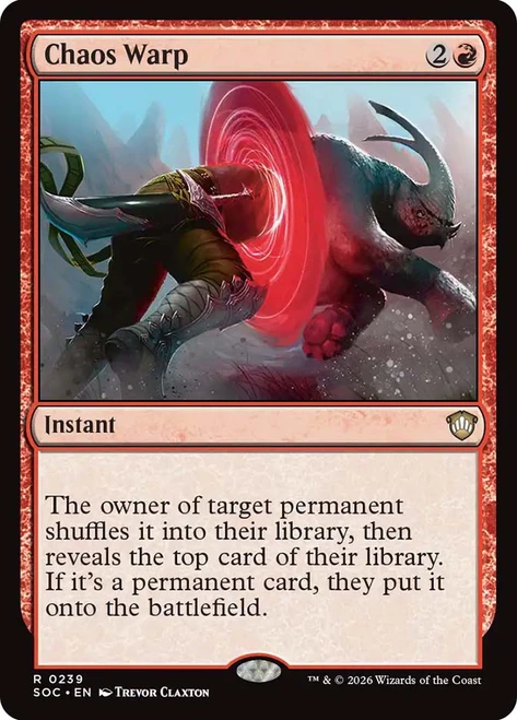 Chaos Warp
Secrets of Strixhaven Commander
Single
Magic: The Gathering