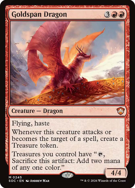 Goldspan Dragon
Secrets of Strixhaven Commander
Single
Magic: The Gathering