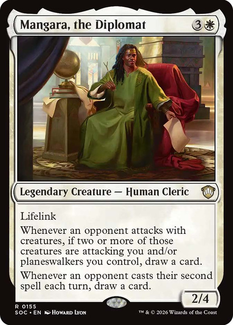 Mangara, the Diplomat
Secrets of Strixhaven Commander
Single
Magic: The Gathering