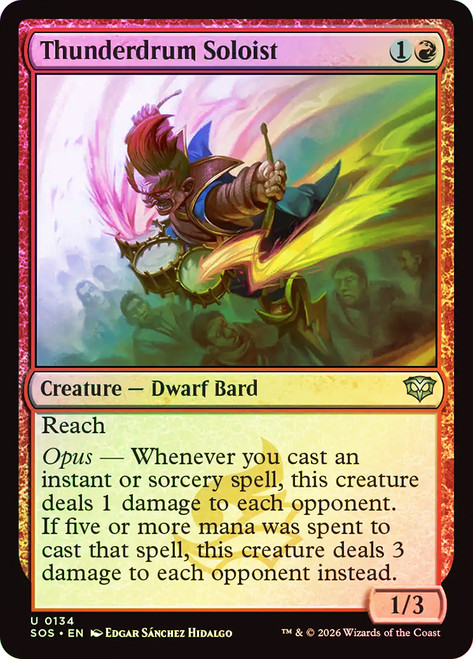 Thunderdrum Soloist
Secrets of Strixhaven
Single
Magic: The Gathering