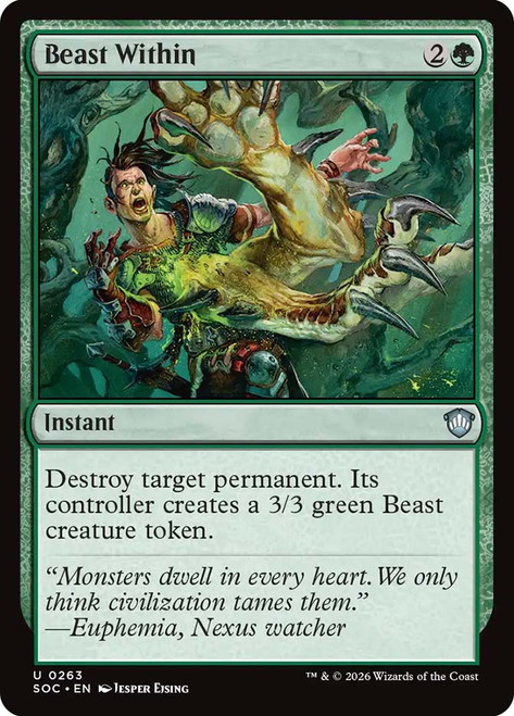 Beast Within
Secrets of Strixhaven Commander
Single
Magic: The Gathering