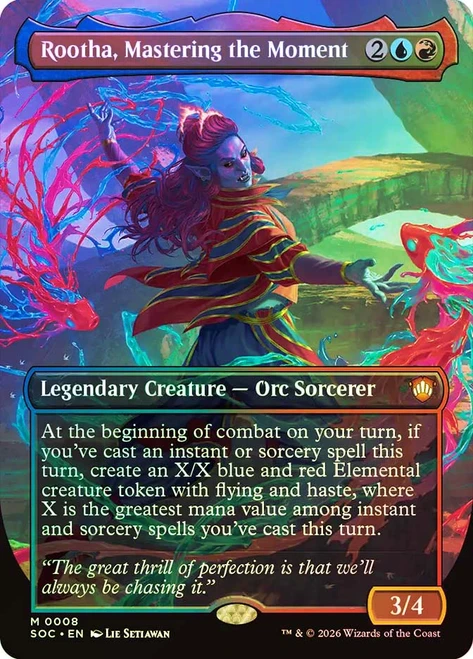 Rootha, Mastering the Moment
Secrets of Strixhaven Commander
Single
Magic: The Gathering
