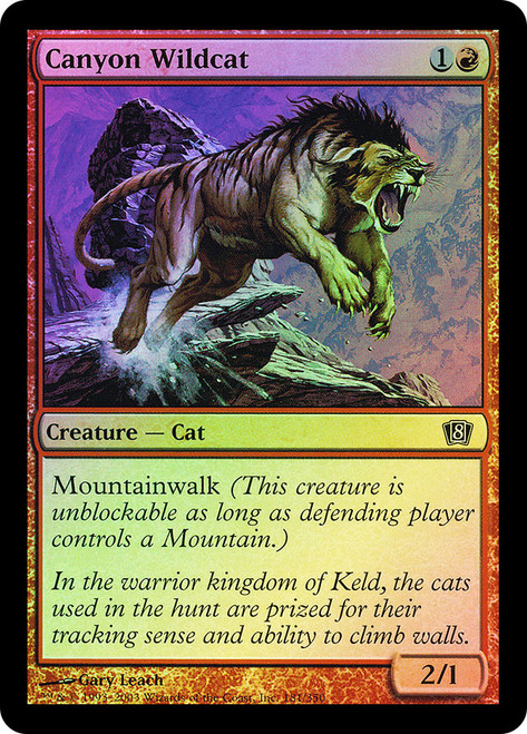 Canyon Wildcat\n8th Edition\nSingle\nMagic The Gathering