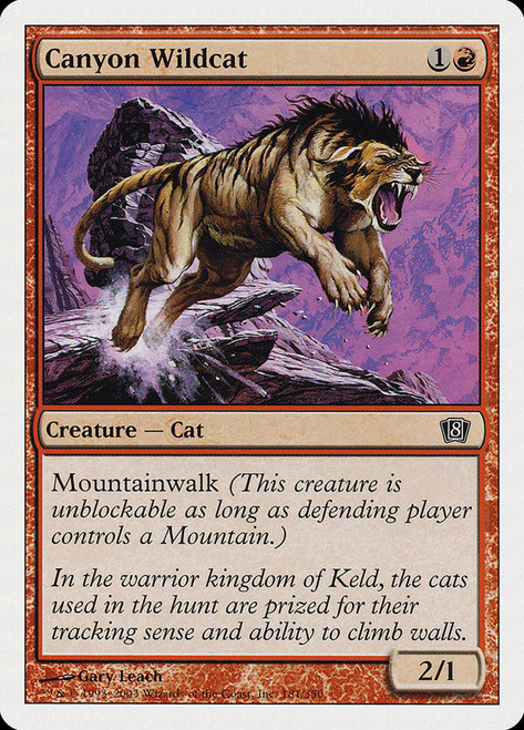 Canyon Wildcat\n8th Edition\nSingle\nMagic The Gathering