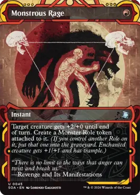 Monstrous Rage
Secrets of Strixhaven Mystical Archive
Single
Magic: The Gathering