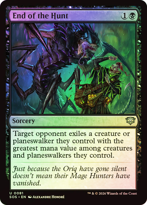 End of the Hunt
Secrets of Strixhaven
Single
Magic: The Gathering