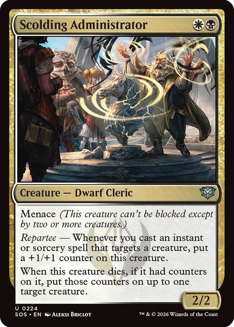 Scolding Administrator
Secrets of Strixhaven
Single
Magic: The Gathering