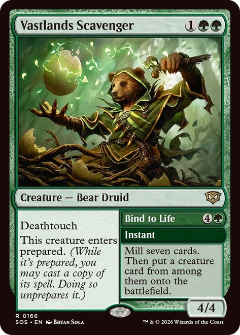 Vastlands Scavenger // Bind to Life
Secrets of Strixhaven
Single
Magic: The Gathering