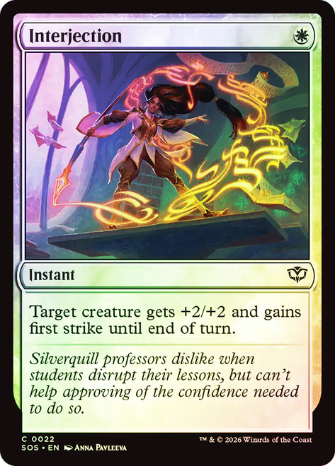 Interjection
Secrets of Strixhaven
Single
Magic: The Gathering