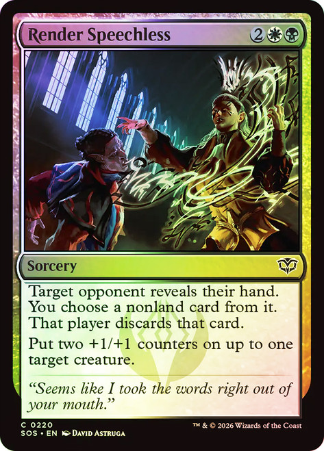 Render Speechless
Secrets of Strixhaven
Single
Magic: The Gathering