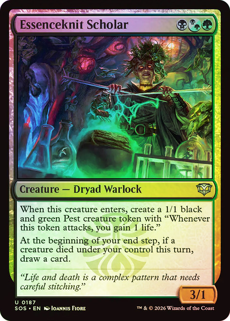 Essenceknit Scholar
Secrets of Strixhaven
Single
Magic: The Gathering