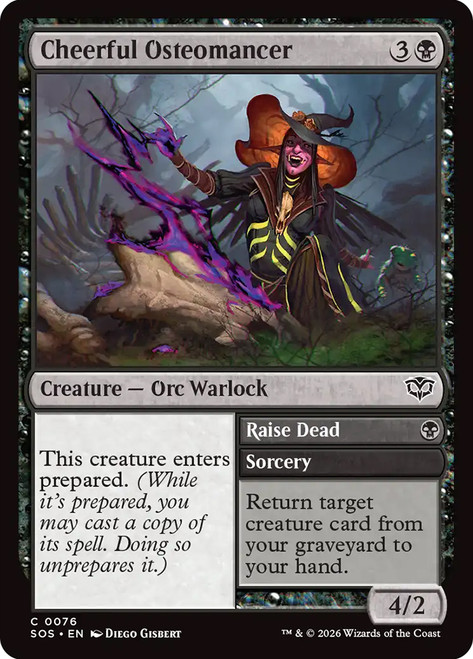 Cheerful Osteomancer // Raise Dead
Secrets of Strixhaven
Single
Magic: The Gathering