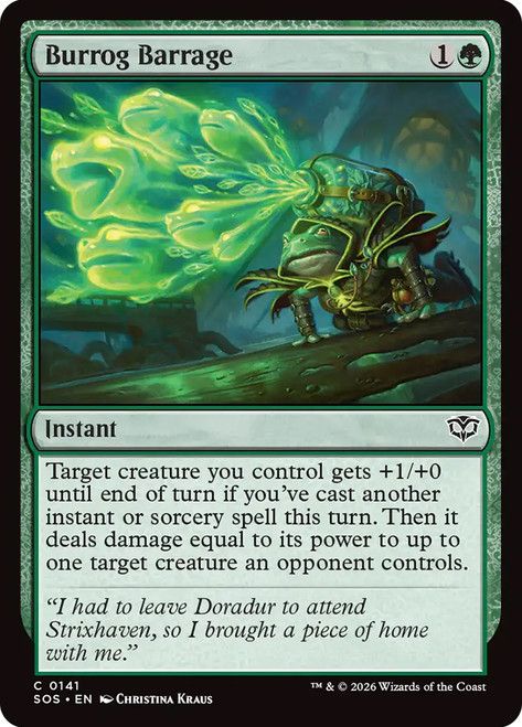 Burrog Barrage
Secrets of Strixhaven
Single
Magic: The Gathering