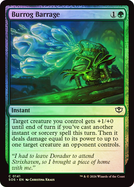 Burrog Barrage
Secrets of Strixhaven
Single
Magic: The Gathering