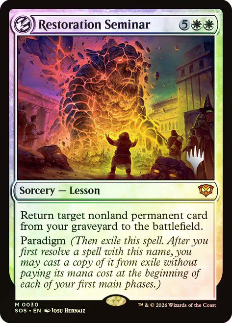Restoration Seminar (Promo Pack) (Secrets of Strixhaven)
Promo
Single
Magic: The Gathering