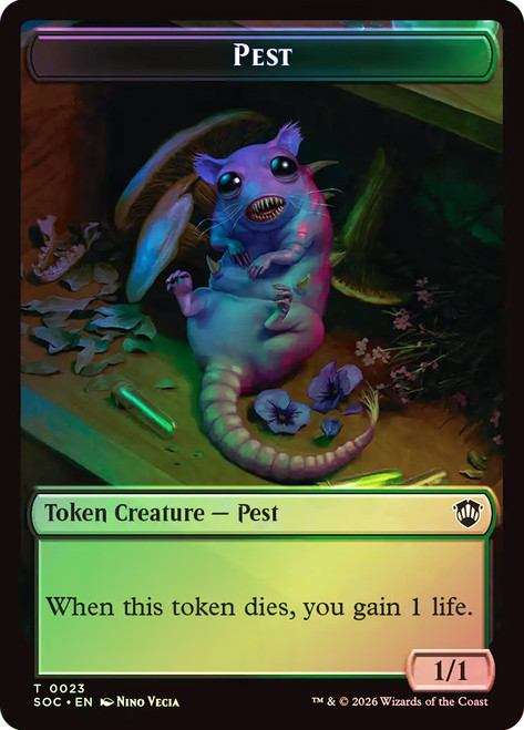 {Pest Token} // {Saproling Token}
Secrets of Strixhaven Commander
Single
Magic: The Gathering
