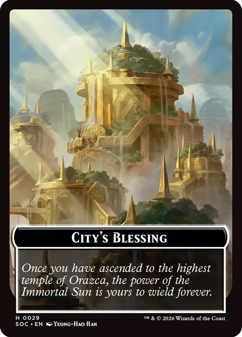 {City's Blessing} // {Food Token}
Secrets of Strixhaven Commander
Single
Magic: The Gathering