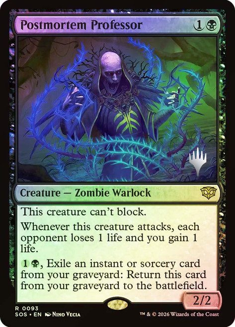 Postmortem Professor (Promo Pack) (Secrets of Strixhaven)
Promo
Single
Magic: The Gathering
