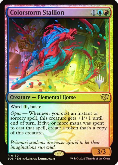 Colorstorm Stallion (Promo Pack) (Secrets of Strixhaven)
Promo
Single
Magic: The Gathering