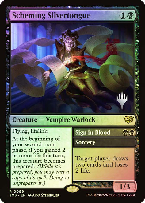 Scheming Silvertongue // Sign in Blood (Promo Pack) (Secrets of Strixhaven)
Promo
Single
Magic: The Gathering