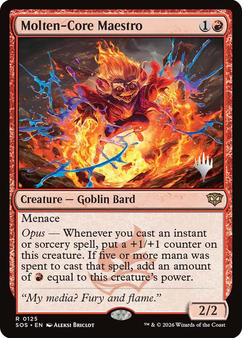 Molten-Core Maestro (Promo Pack) (Secrets of Strixhaven)
Promo
Single
Magic: The Gathering