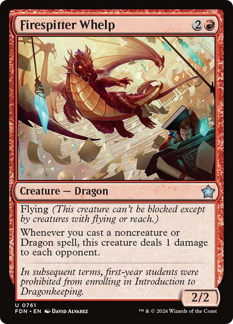 Firespitter Whelp (#761)
Foundations
Single
Magic: The Gathering