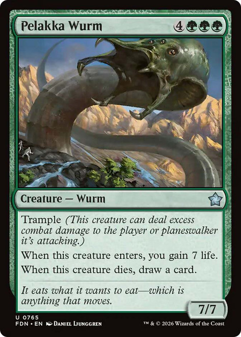 Pelakka Wurm (#765)
Foundations
Single
Magic: The Gathering
