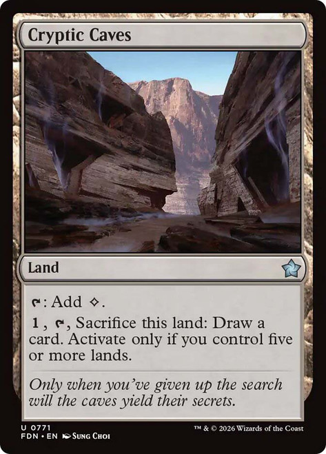 Cryptic Caves (#771)
Foundations
Single
Magic: The Gathering