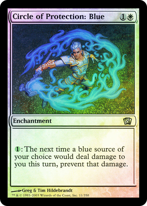 Circle of Protection: Blue\n8th Edition\nSingle\nMagic The Gathering